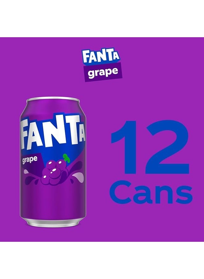 فانتا مشروب فانتا عنب مستورد من الولايات المتحدة الأمريكية – عبوة 12 علبة (355 مل لكل علبة) - Image 3